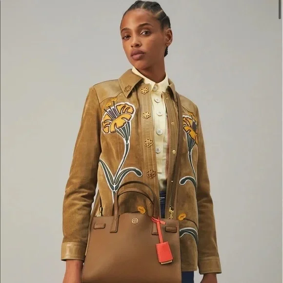 TORY BURCH Small Walker Satchel - Moose - Picture 5 of 16